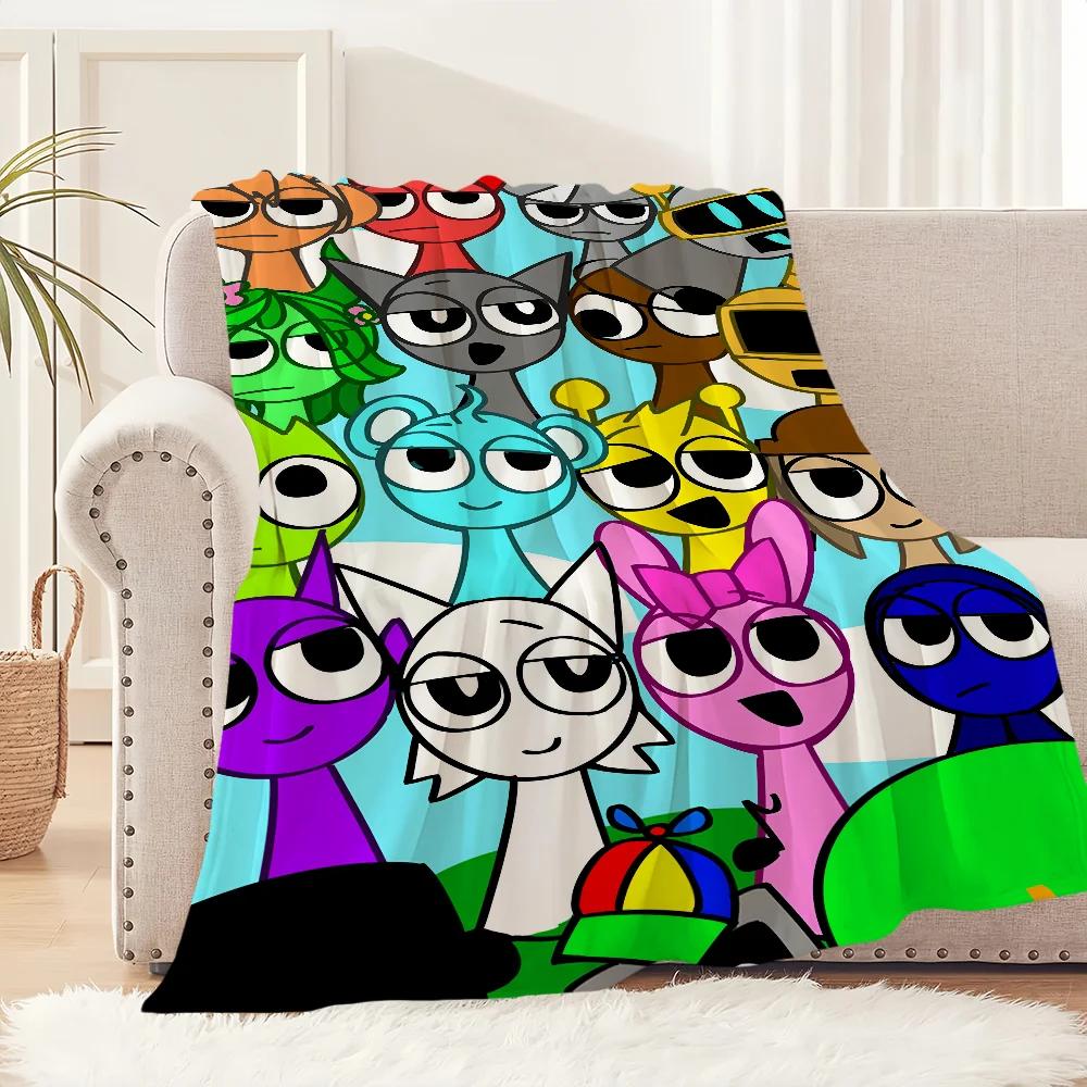 Cartoon S-Sprunki Blanket Soft And Comfortable Nap Blanket Suitable For Iiving Room Office Bedroom Warm Birthday Home Kid Gift