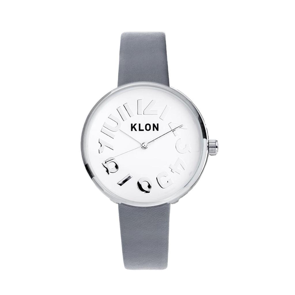 Klon and KLON HIDE TIME GRAY 33mm watch, men's women's, stylish, simple, gray, Ver.SILVER,