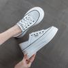 Muffin gruba podeszwa dwukrotnego użytku siatka oddychające małe białe buty damskie letnie wszechstronne skórzane siatkowe buty codzienne sportowe buty typu board