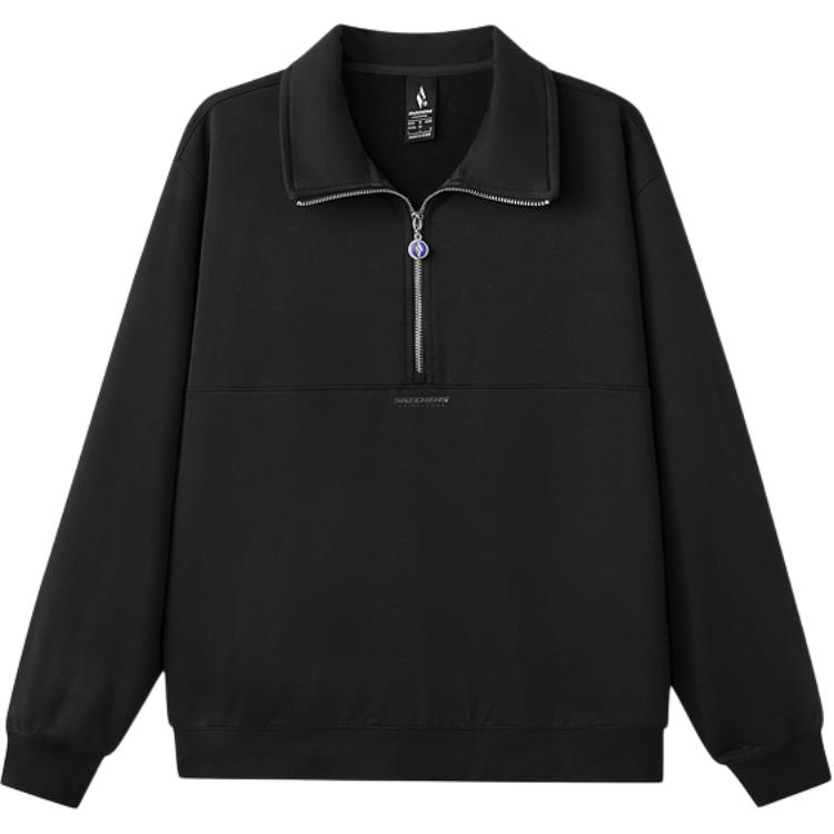 Skechers Comfortable Knitted Polo Neck Pullover Sweatshirt Men tops L125M041-03B6 1