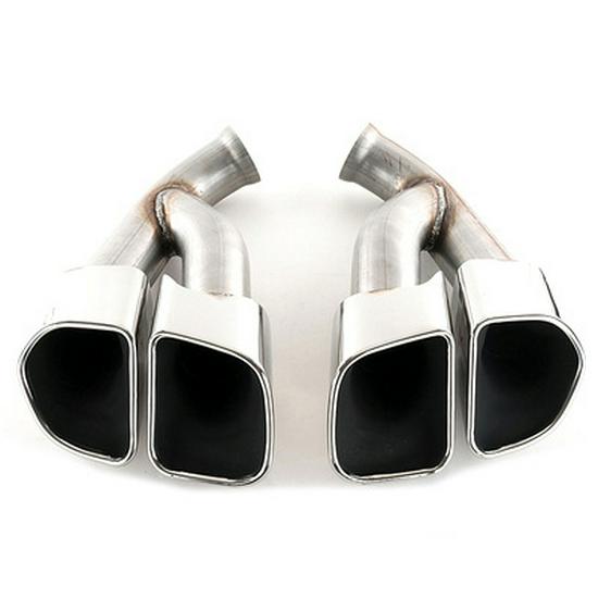 Porsche Cayenne GTS Black Quad Tailpipe Trim (11-24 Years)