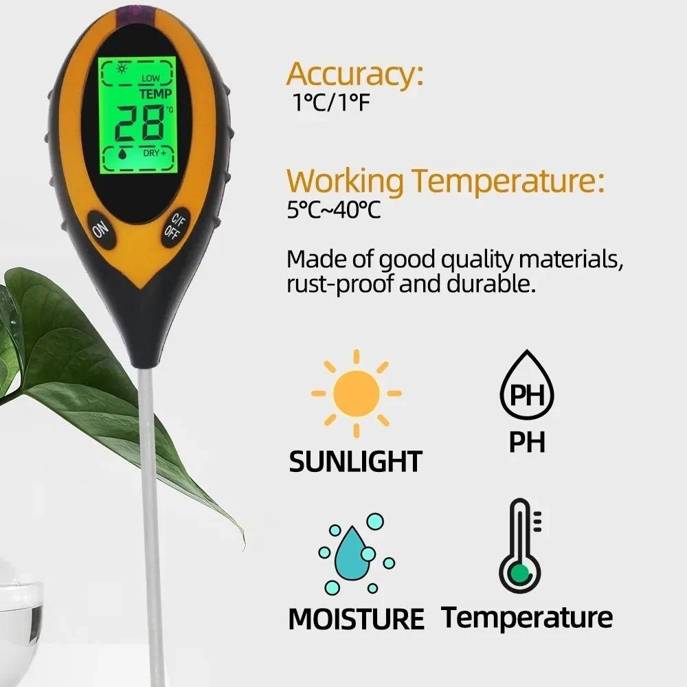 Digital Display Soil Survey Instrument LCD Screen PH Meter Soil Tester  Flower Plants