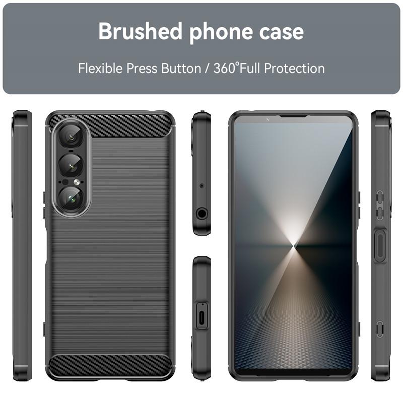For Sony Xperia 1 VII Case Sony Xperia 1 VII Cover Shockproof Silicone Anti-Slip Brushed TPU Protective Cover Sony Xperia 1 VII