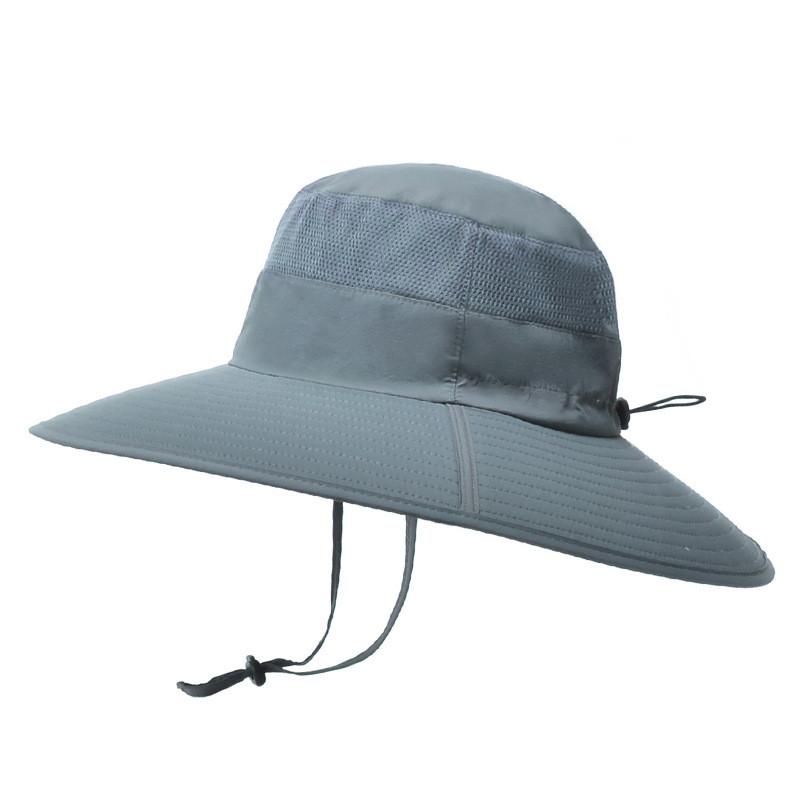 Summer Outdoor Wide Brim Fisherman Hat With Sun Protection For Men Women