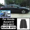 For Honda Accord 9 2013-2017 Piano Black B C Pillar Stickers, Easy Tall PC Window Trim Anti-Scratch Exterior Styling Parts