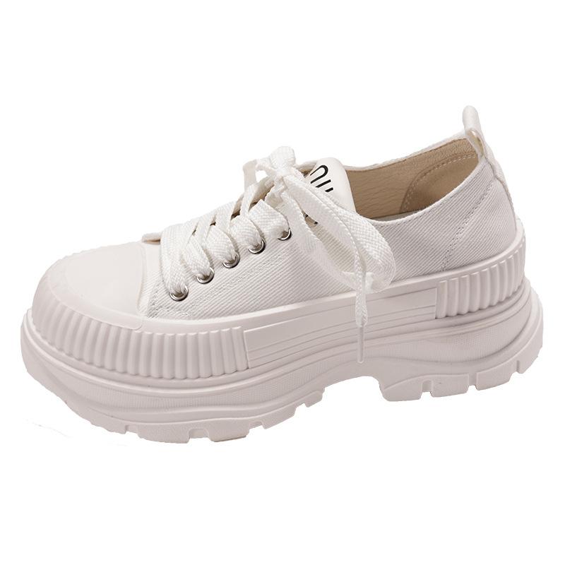 Lightweight Retro Commuting Versatile Height-increasing Platform White Shoes Women's 2025 New Spring and Autumn Lightweight Casual Sports Shoes