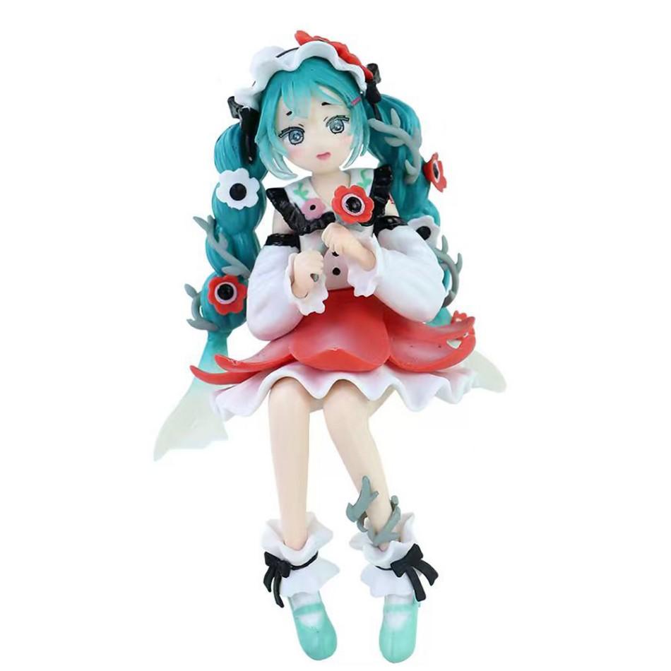 In Stock  Hatsune Miku Noodle Stopper Flower Fairy Series -Anemone Ver.- 14CM PVC Anime Action Figures Model Collection Toy