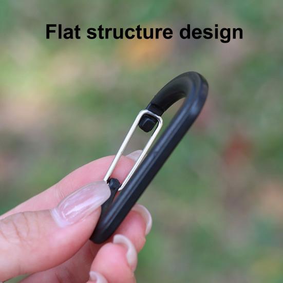 10Pcs Climbing Carabiner Heavy Duty Lightweight Portable Outdoor Hiking Camping Backpacking D-shaped Ring Buckle Snap Hook Clip