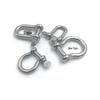 304 Stainless Steel Marine D-Shaped Shackle with Eye Bolt Hook (M2/M8/M10)