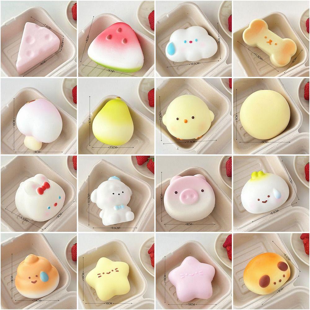 Food Cartoon Fidget Toy Cheese Fruit Pinch Toy Interesting Fruit Squeeze Toy  Children