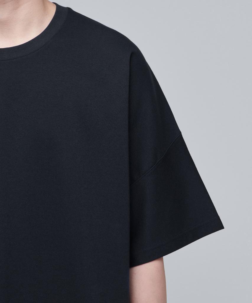 MUSINSA STANDARD Ponte Dolman Sleeve Oversized T-Shirt [Black]