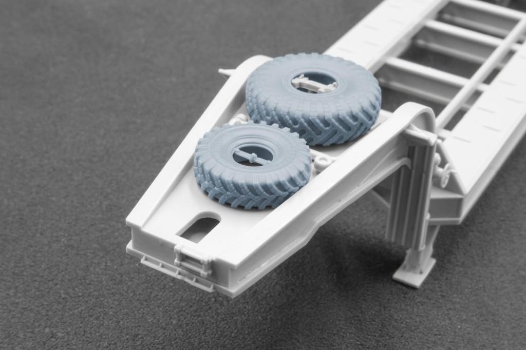 Scale Wheel Set Plastic Model Parts SCXWM72007S Scale-X 1/72 CHMZAP-5247G Semi-Trailer Weight-Deforming (9 Pieces) (for Trumpeter/Takom) (Military