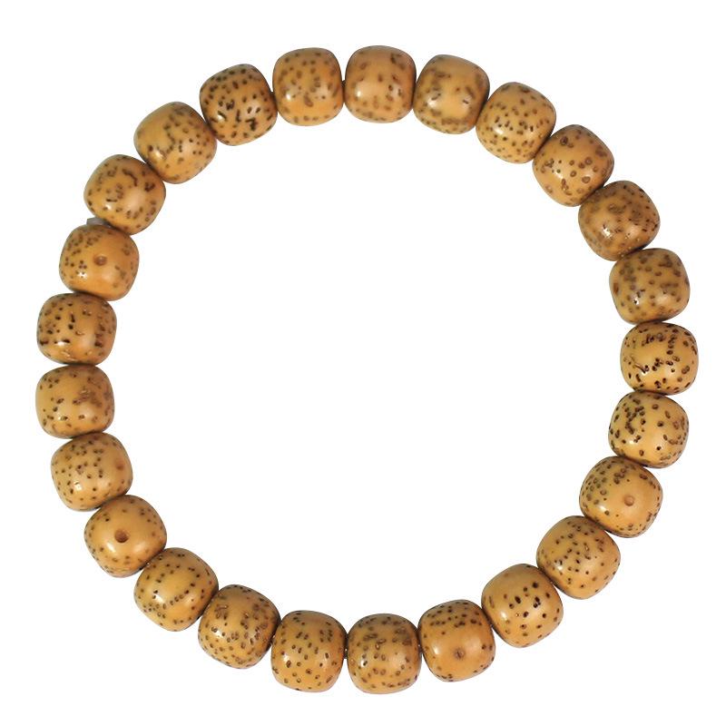 Star and Moon Bodhi Bracelet with Chicken Fat Yellow Stone Beads