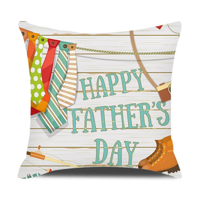 Vatertagsgeschenke Kissenbezug 18x18 Zoll Ich liebe Papa Buchstaben Dekokissenbezug Party Zuhause Dekokissenbezug für Sofa