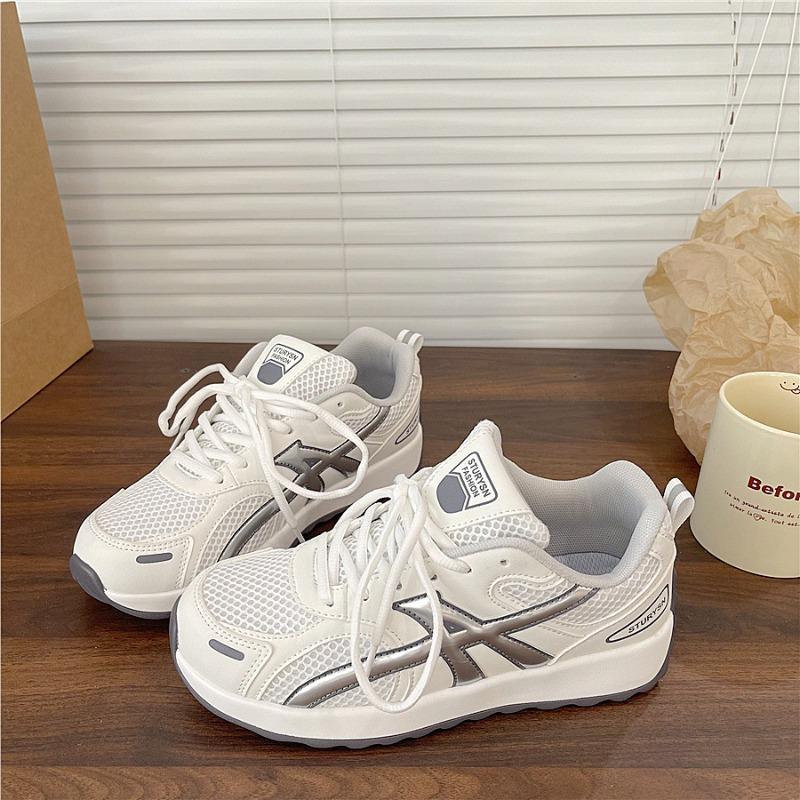Mesh breathable waffle women 2 summer new soft-soled niche sports leisure running white shoes