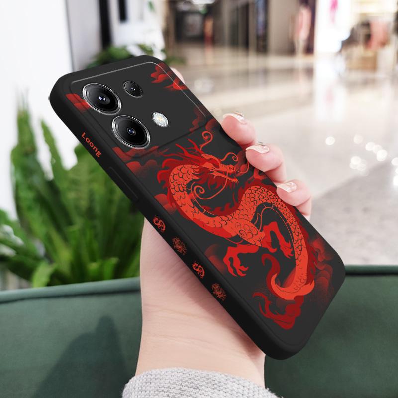 

Red Cloud Dragon Phone Case For Xiaomi Poco F8 F7 X7 X6 F6 M6 M5 M5S F5 X5 F4 X4 M4 F3 M3 X3 Pro 4G 5G GT Silicone Cover POCO F8 Ultra чорний