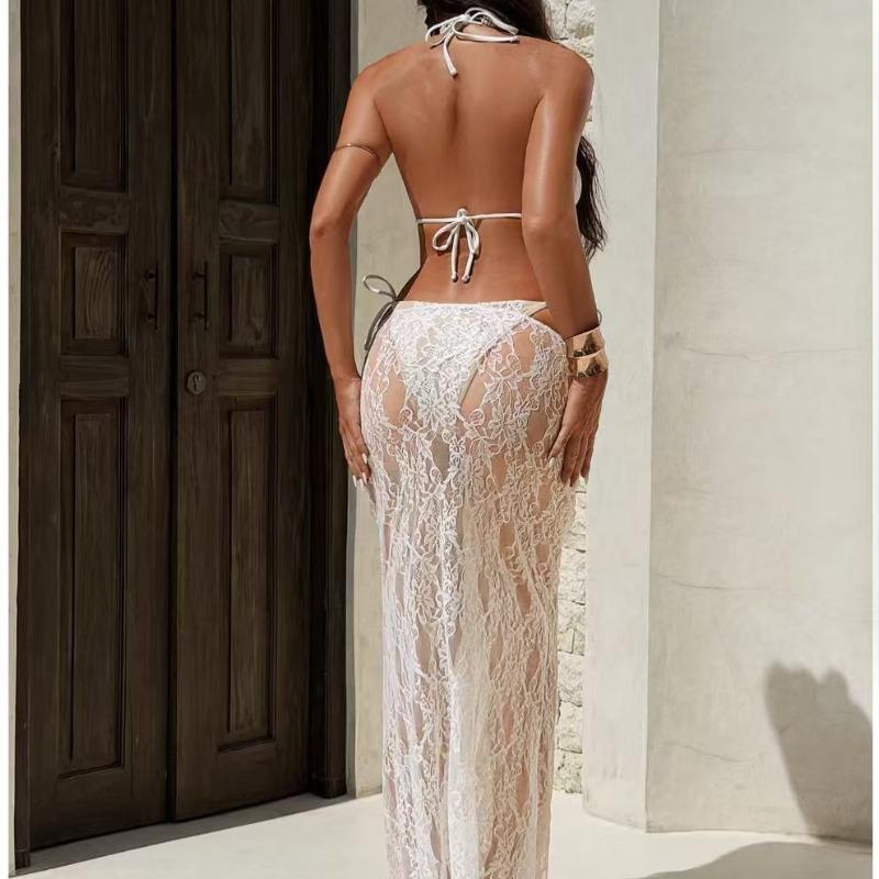 Europäischer und Amerikanischer Neuer Badeanzug Strand Sexy Spitze Ausgeschnitten Dreiteiliger Geteilter Badeanzug Bikini Bikini