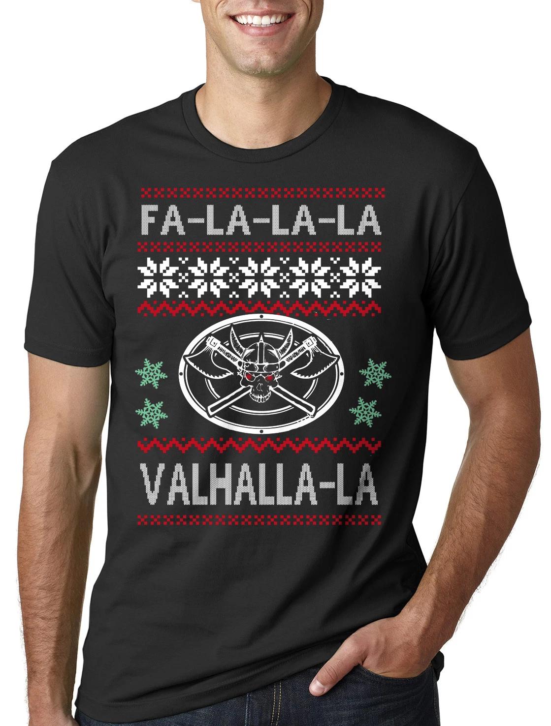 Ugly Christmas Sweater T-Shirt Funny Vikings T-Shirt 3XL