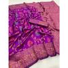 Silk Saree from the ALMAARI Store Is Adorned with Beautiful Zari Work In Form of Traditional Motifs.