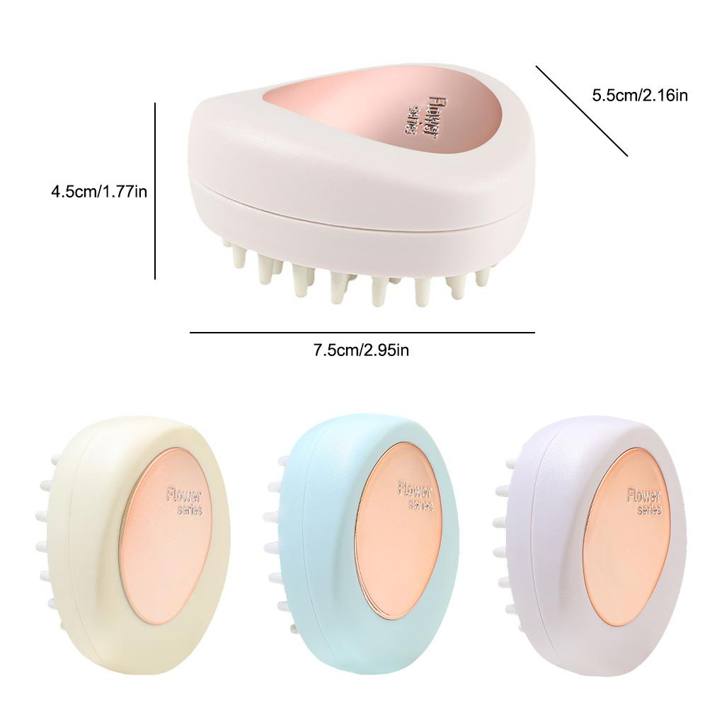 Scalp Massager Silicone Anti-slip Manual Shower Head Hair Massage Brush Portable Reusable Relaxation Soft Comfortable