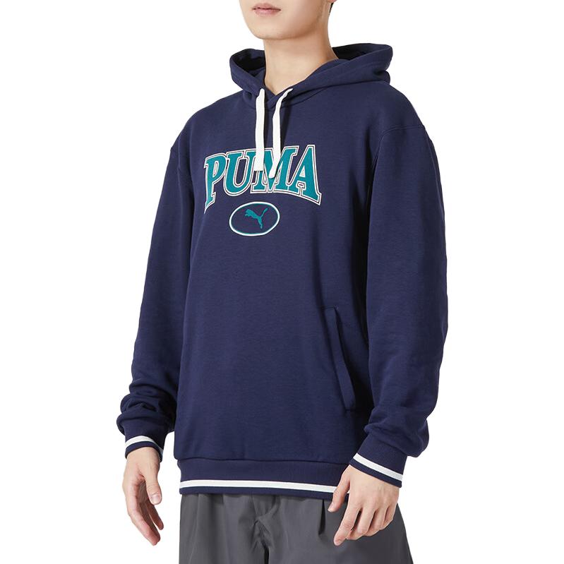 PUMA SPONGEBOB Sweatshirts Men's Navy Blue Hooded Moderate Other 678419-06