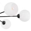 Asturia Black Ceiling Lamp 6-Flat White Lampshade E27