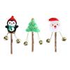 Christmas Theme Cat Licking Stick Toy Natural Matatabi Stick Chewing Toy for Various Cats Hairball Control Teaser 3Pcs