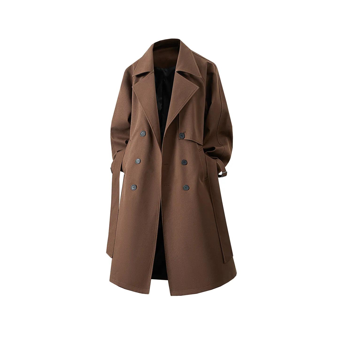 Spring Autumn Men Long Trench Coat