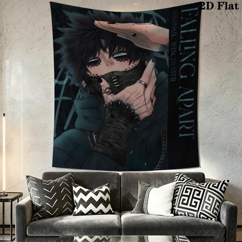 My Hero Academia Wall Tapestry Aesthetic Wall Hanging Printed Fabric Blanket Decorative Tapestries for Bedroom Living Room Home Decor
