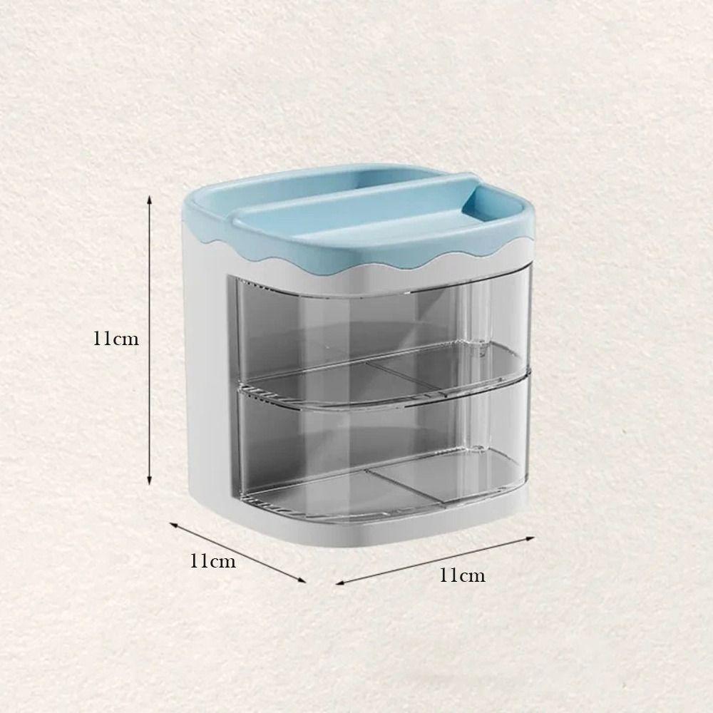 Acrylic Desk Organizer Portable Makeup Brush Storage Box Pencil Case  Home Office School