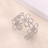 Flower Hollow Chunky Cuff Bangles For Women Fashion Waterproof Geometric Bracelet Wide Hand Jewelry Pulseras Summer Gift