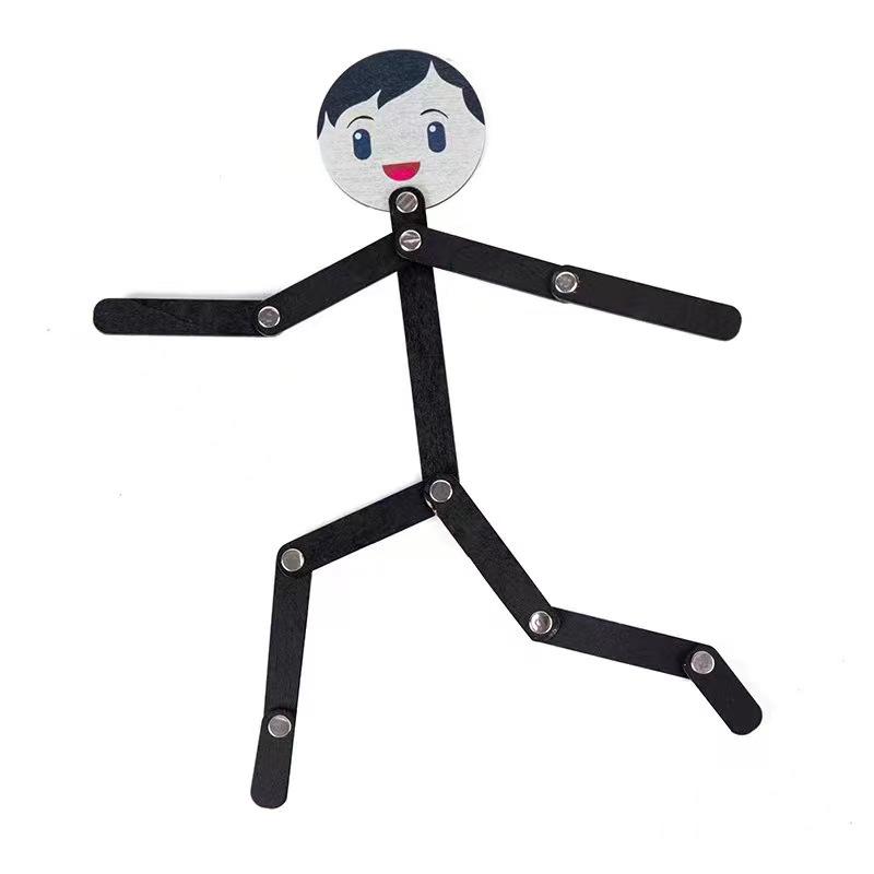 Flexible Bamboo Limbs Wooden Man Puzzle: Kids' Early Education Toy