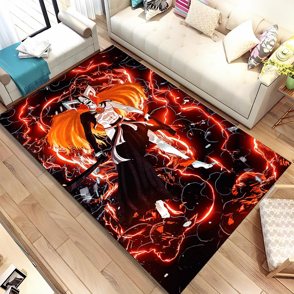 3D Anime Bleach Japan Cartoon Area Rug,Carpet Rug for Home Living Room Bedroom Sofa Doormat Decor,kids Non-slip Floor Mat Gift