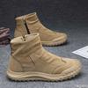 New Autumn Luxury Breathable Men Ankle Boots High Top Fashionable Versatile Men Shoes Zipper Retro Minimalist Men's Boots
