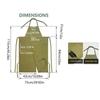 3 Pockets Full Coverage Pottery Apron Adjustable Gardening Pinafore Split Leg Apron  Full Coverage