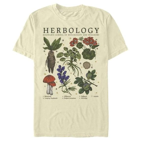 Harry Potter Hogwarts Herbology Graphic Tee Beige TShirt New XL