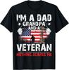 Father's Day - Veterans Day- I'm a Dad Grandpa and a Veteran T-Shirt