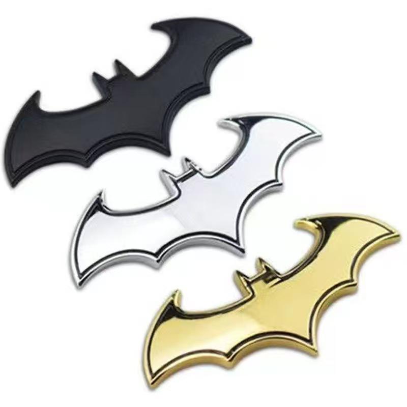 Car 3D Metal Bat Car Sticker Personalized and Fashionable Third Generation Bat Modification Tail Badge Hood Emblem