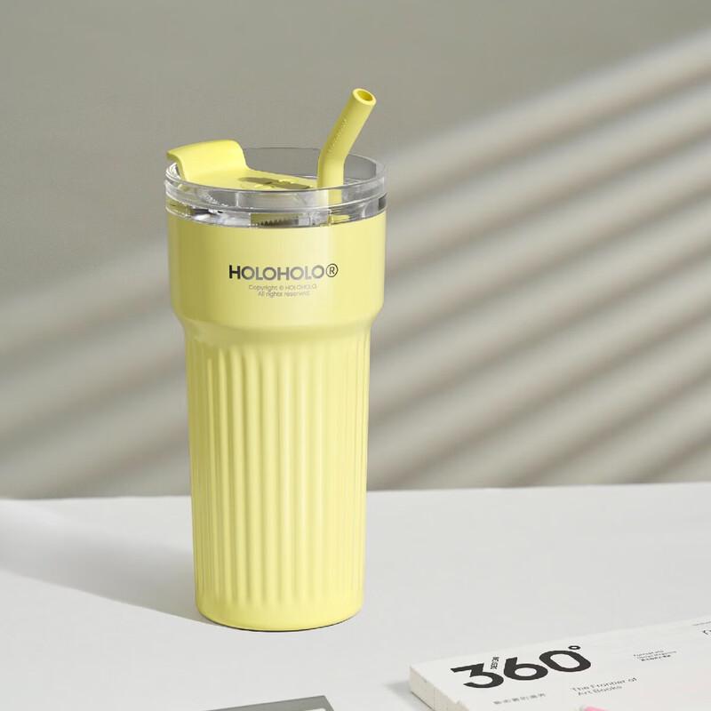 HOLOHOLO Insulated Stainless Steel Travel Mug with Straw