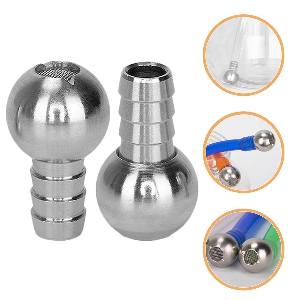 1/2/3/5Pcs Stainless Steel Foam Pot Filter Sprayer Reusable Cleaning Ball Hose Attachment Weighted Straw Filter
