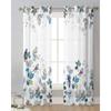 Country Style Leaves Robin Sheer Drapes for Bedroom Living Room Decoration Window Curtain Kitchen Curtain Panels