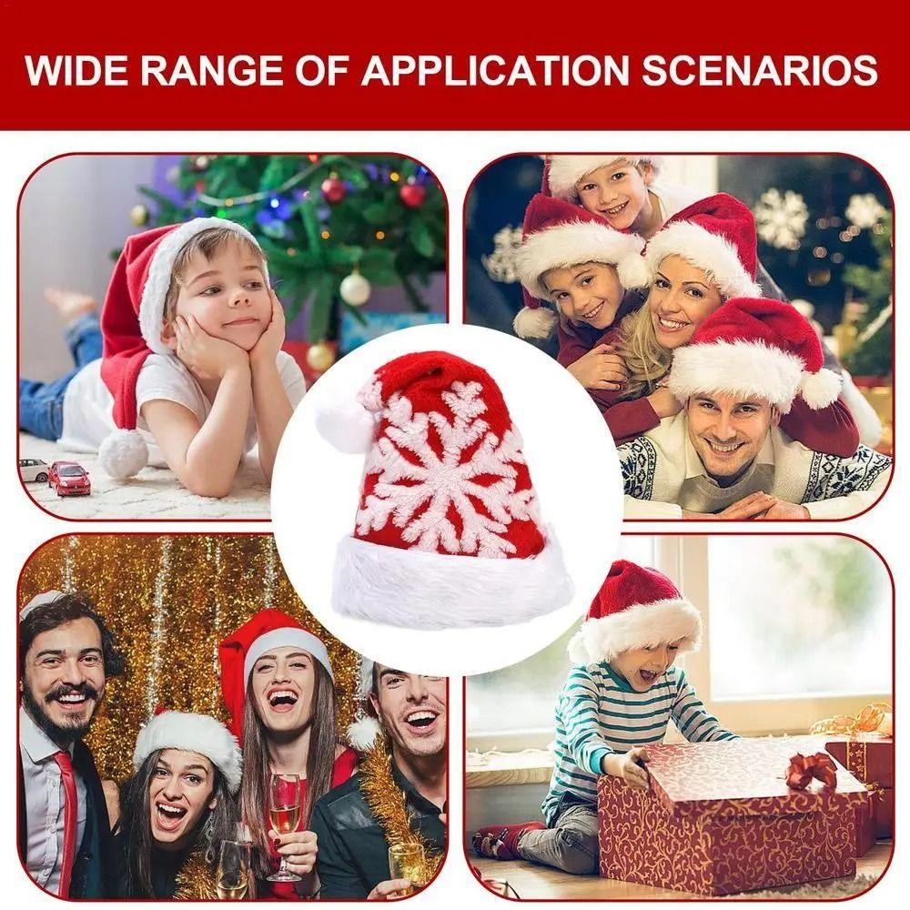Cloth Accessories Plush Ball Beanie Hat Snowflake Santa Hat All-match Christmas Plush Hat  Men