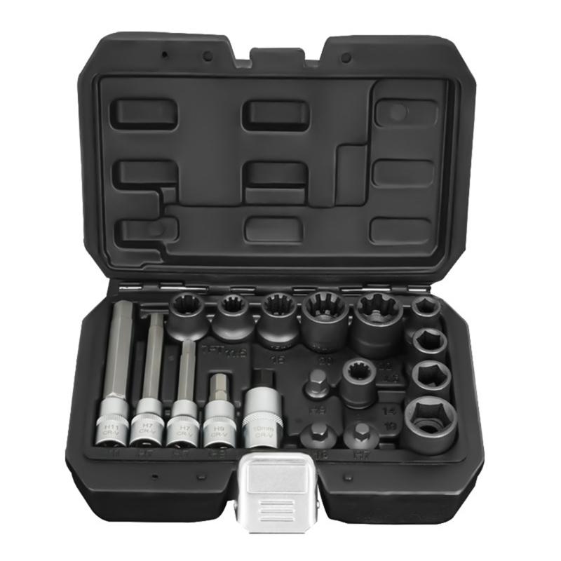 

18Pcs High Strength Alloy Steel Brake Caliper Screw Removal Tool Set Removal Sleeves Suitable for Various Car Models 1