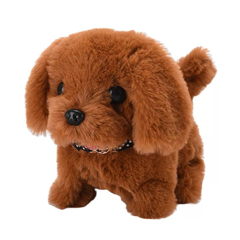 Electronic Robot Dog Walking Barking Tail Wagging Puppy Dog Plush Toy Gift Kids