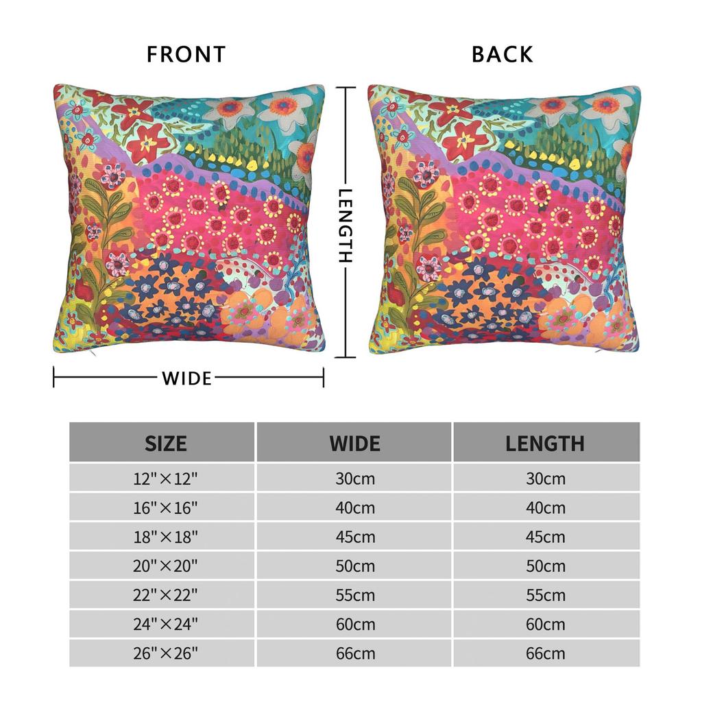 Colorful Floral Painting Pillow Cover Design Cushion Cover Fashion Pillow Case For Living Room Sofa