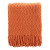 Braune Überwurfdecke für Couch, Bett, Boho Dekorative Schokoladenbraune Strickdecke, Halloween-Decke für Schlafzimmer Sofa Halloween-Dekor