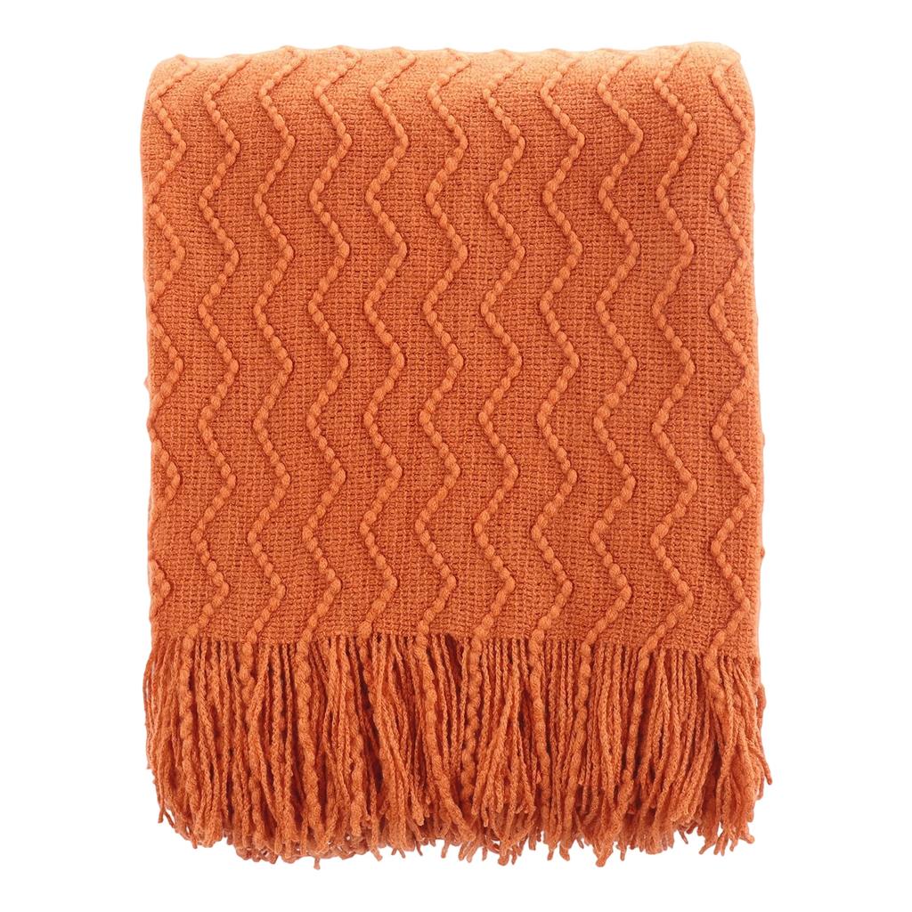 Braune Überwurfdecke für Couch, Bett, Boho Dekorative Schokoladenbraune Strickdecke, Halloween-Decke für Schlafzimmer Sofa Halloween-Dekor