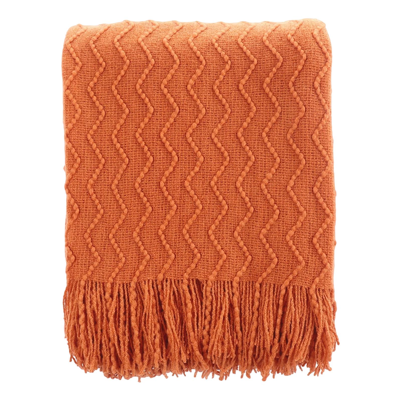 

Коричневый плед для дивана, кровати, бохо декоративный шоколадно-коричневый вязаный плед, одеяло на Хэллоуин для спальни, дивана, декор на Хэллоуин One Size