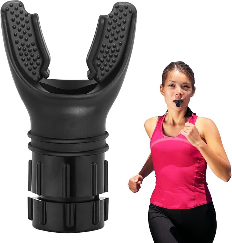 Melgoza Lung Capacity Breathing Trainer for Athletes and Beginners, Adjustable Respiratory Muscle Training Device to Improve Stamina, Breath Contro