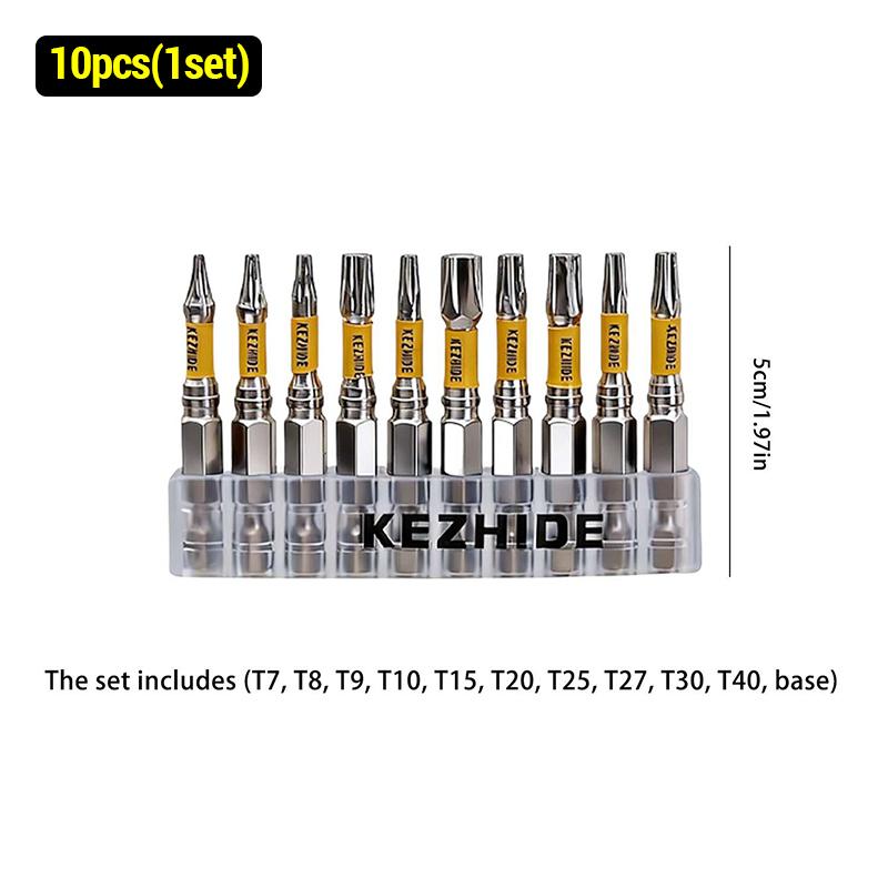 

20/10pcs Magnetic Screwdriver Holder High Torque Magnet T7-T40 S2 Steel Torx Star Drill Bit for Woodworking Hand Tools Fasteners